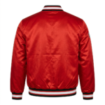 Handmade Unisex Red Satin Car Jacket Modern Streetwear Trendy Style Durable Quality - Image 3